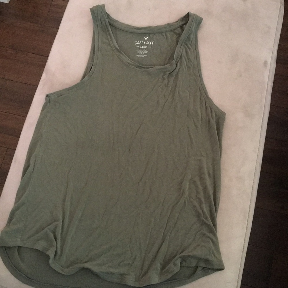 Olive green tank top